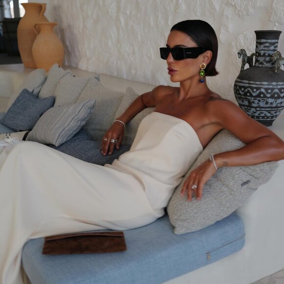 Saint Laurent SL654 001 Square Sunglasses - Black - Picture 4 of 14